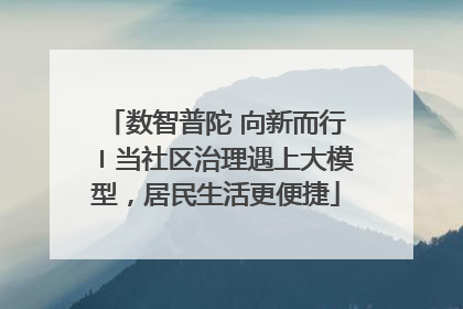 数智普陀 向新而行〡当社区治理遇上大模型，居民生活更便捷